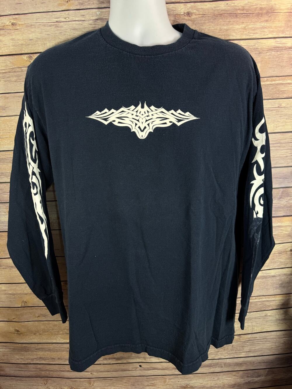 Vintage Y2K Point Zero Mens Blue Long Sleeve Shirt - Size Large Tribal Arm